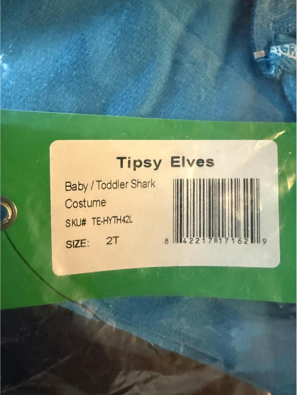 NWT Tipsy Elves Toddler Boy's Shark Costume Size 2T - Picture 5 of 5